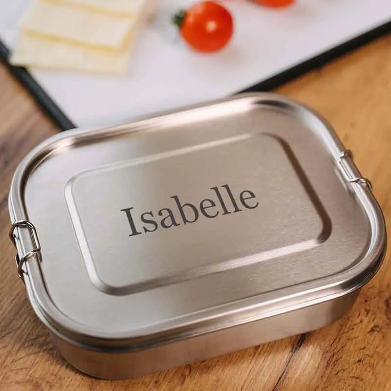 Boîte à repas personnalisée avec prénom – 800-1400 ml, acier inoxydable avec compartiments, étanche - Image 6