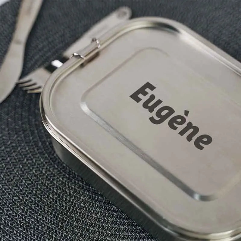 Boîte à repas personnalisée avec prénom – 800-1400 ml, acier inoxydable avec compartiments, étanche - Image 8