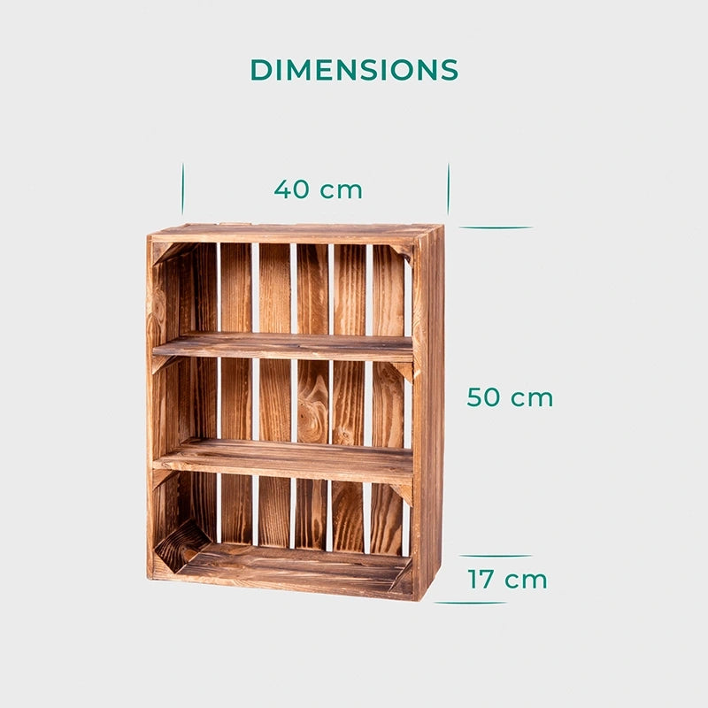 Étagère à épices en bois massif brûlé – Étagère murale ou de comptoir - Image 4