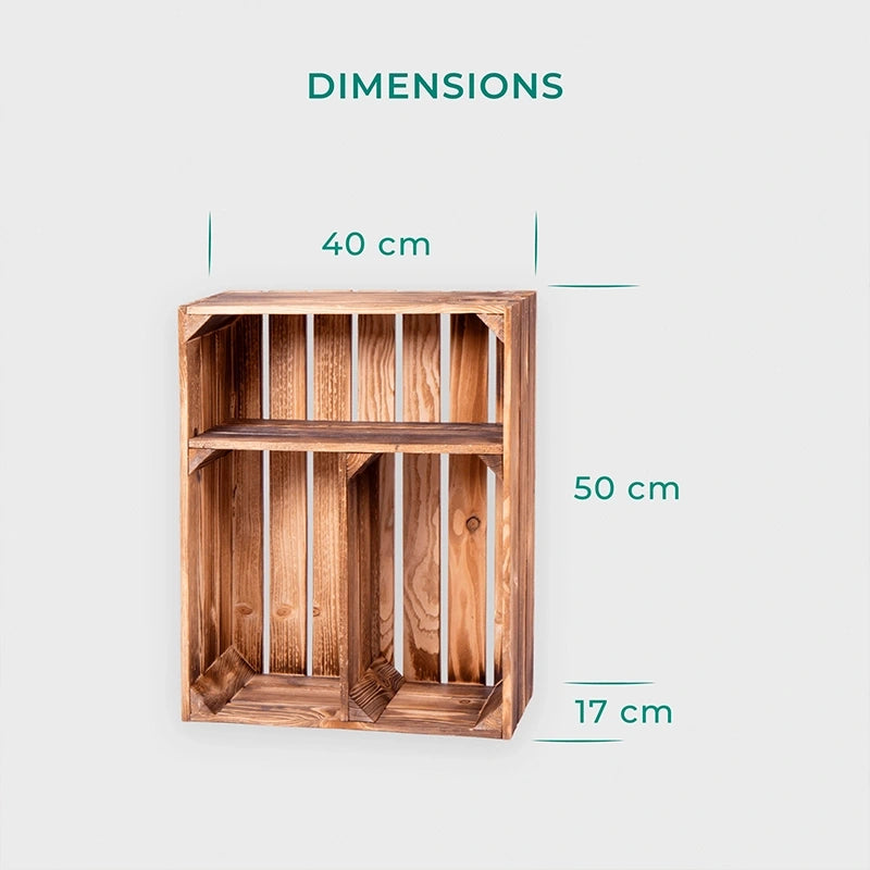 Étagère à épices en bois massif brûlé – Étagère murale ou de comptoir - Image 5