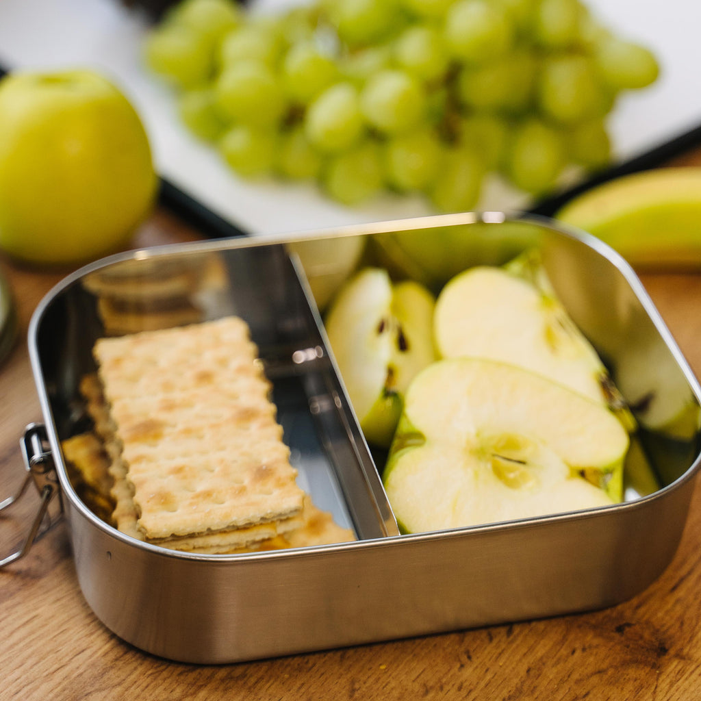 Lunch box personnalisée avec compartiments en acier inoxydable pour enfants - Motif fruits et légumes - Image 7