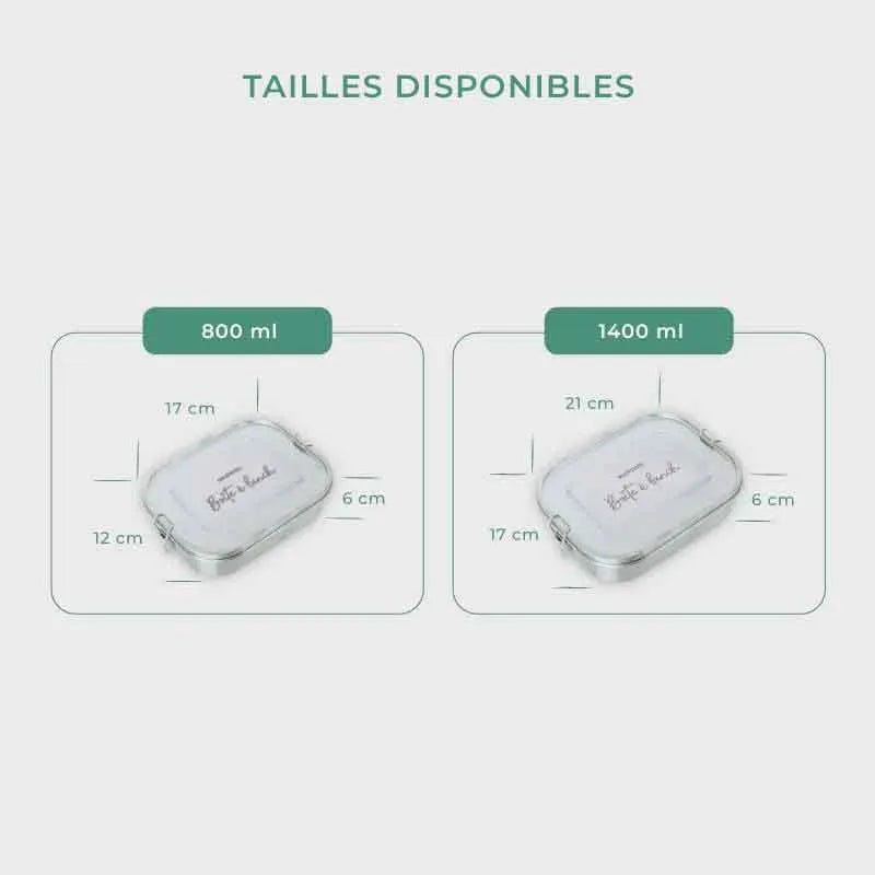 Boîte à repas personnalisée avec prénom et texte – 800-1400 ml, inox avec compartiments et étanche - Image 4