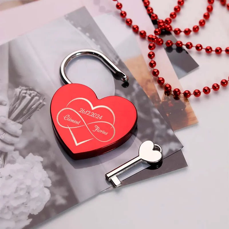 Cadenas d'amour rouge personnalisé - Cadeau romantique - Image 4