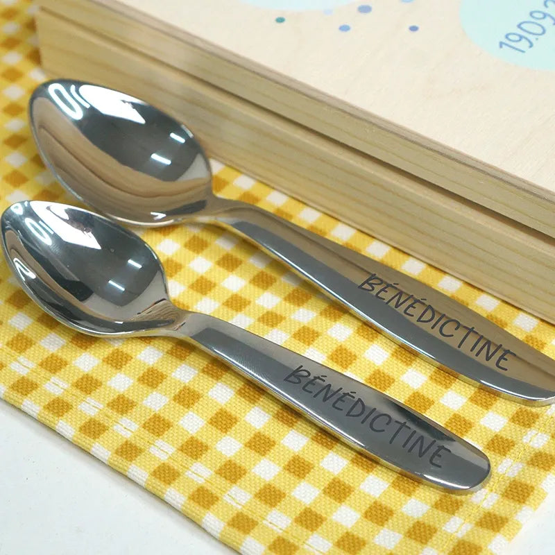 Couverts pour enfants personnalisés avec prénom - Motif Baleine - Image 6