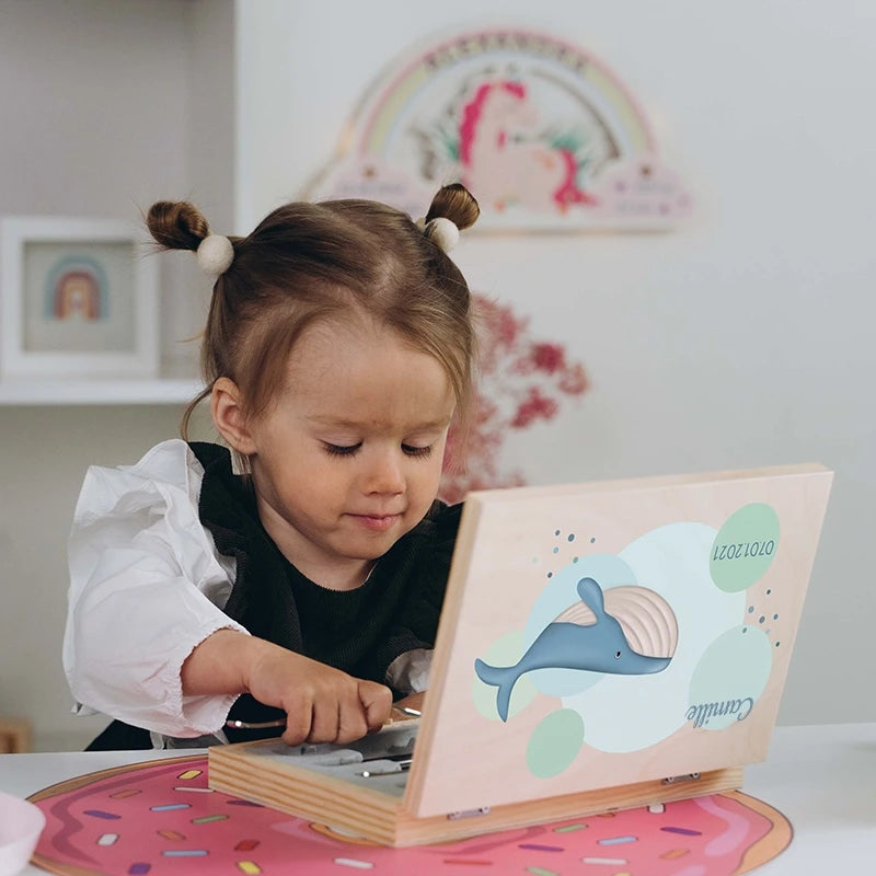 Couverts pour enfants personnalisés avec prénom - Motif Baleine - Image 4