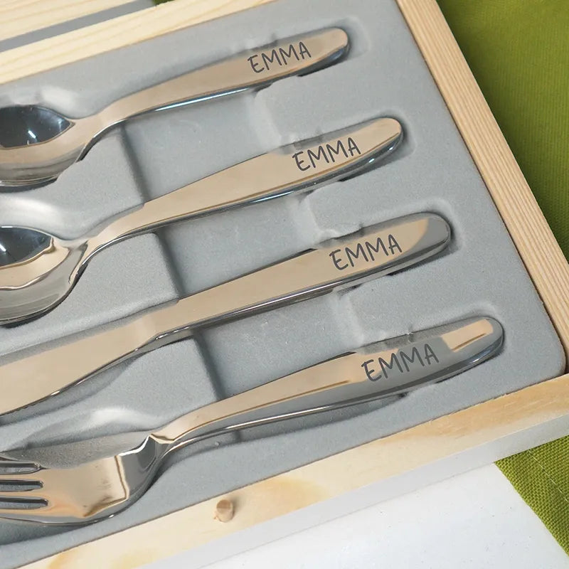 Couverts pour enfants personnalisés avec prénom - Motif Baleine - Image 7