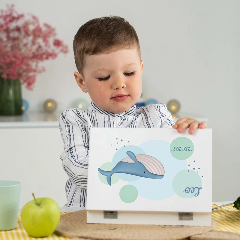 Couverts pour enfants personnalisés avec prénom - Motif Baleine - Image 4