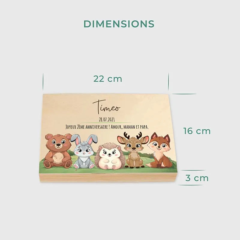 Couverts pour enfants personnalisés avec prénom - Animaux forestiers - Image 5