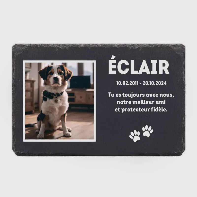 Plaque tombale personnalisée avec photo pour chien, chat - Souvenir - Image 7