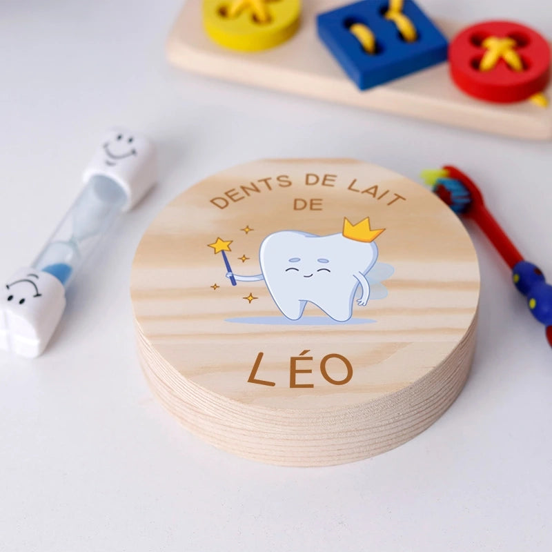 Boîte à dents de lait personnalisée avec prénom - Boîte à dents avec la fée pour enfants - Image 5