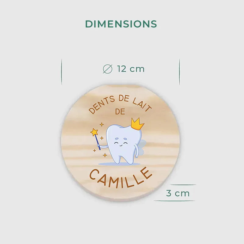 Boîte à dents de lait personnalisée avec prénom - Boîte à dents avec la fée pour enfants - Image 7