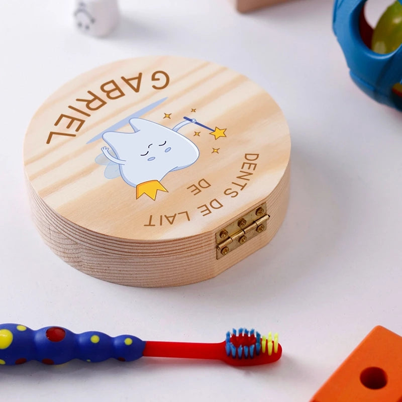Boîte à dents de lait personnalisée avec prénom - Boîte à dents avec la fée pour enfants - Image 8