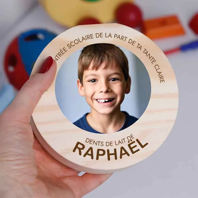Boîte à dents en bois personnalisée avec photo - Boîte à dents pour enfants - Image 4