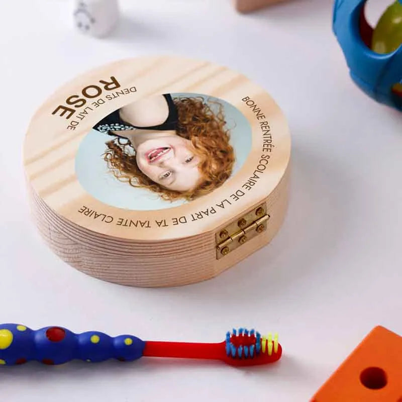 Boîte à dents en bois personnalisée avec photo - Boîte à dents pour enfants - Image 8