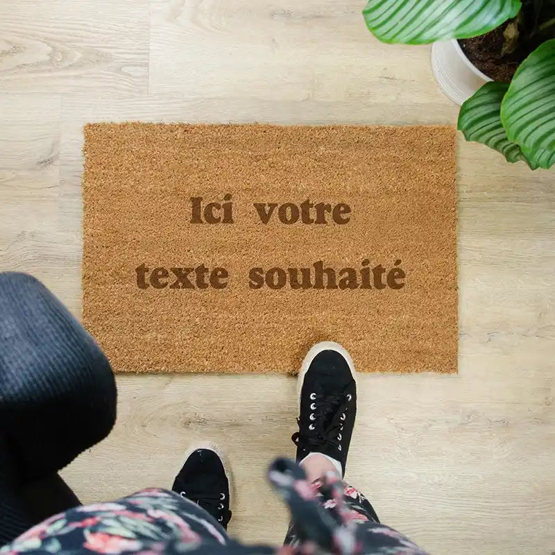 Paillasson personnalisé avec nom – Texte souhaité – env. 60 x 40 cm - Image 2