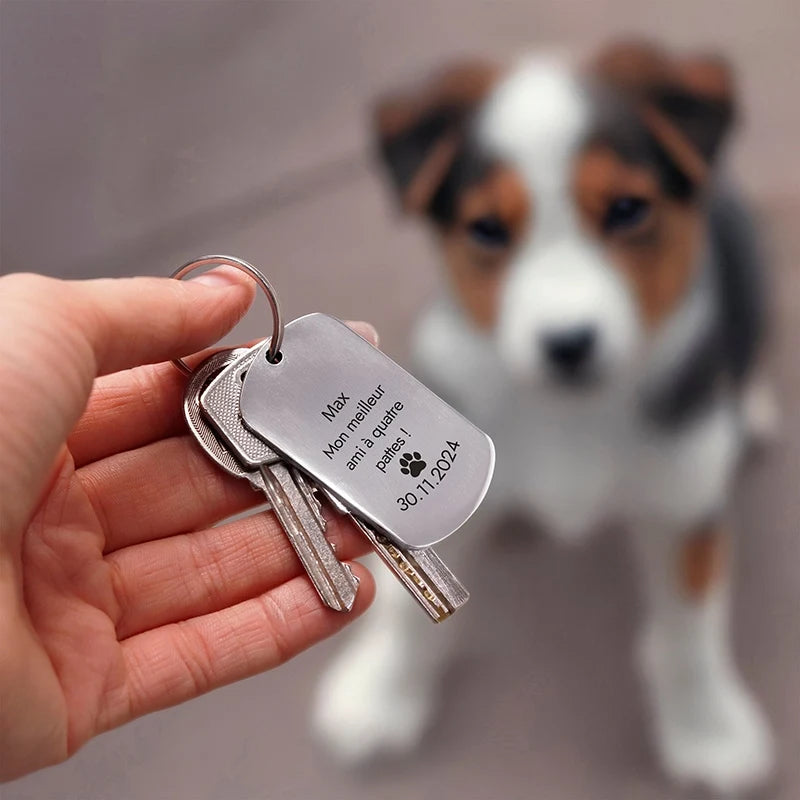 Porte-clés personnalisé avec photo comme cadeau pour les propriétaires d'animaux - Image 2