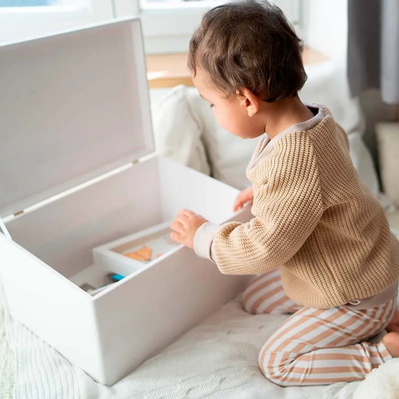 Boîte à souvenirs pour bébé personnalisée - Blanche - Série Sarre - Image 6